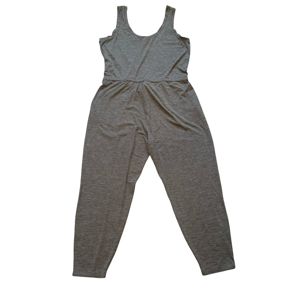 VUORI Lux At Ease Heathered Gray  Sleeveless Jumpsuit  Sz Lg - Picture 6 of 11